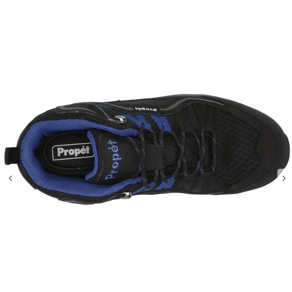 Propet Womens Peak Hiking Boots 6.5 NWT Black Blue Ankle Camp Waterproof Climb